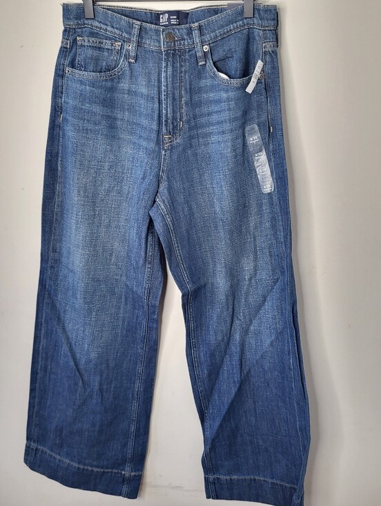 GAP Denim - GAP Womens High Rise Wide Leg NWT New  Blue Jeans Size 8 29R